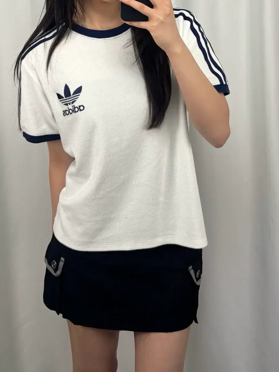 アディダス フレンチテリー 半袖 リンガーTシャツ