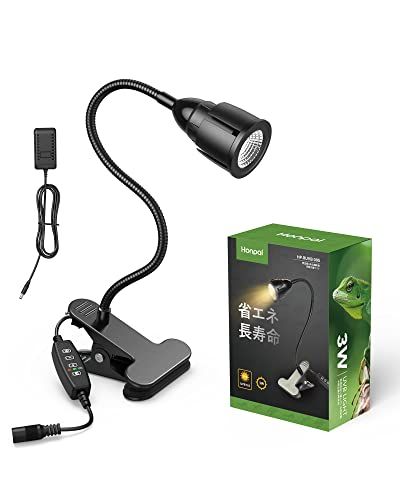 爬虫類 LED 紫外線ライト UVA UVB 3段階タイマー 9段階光量調整 亜熱帯 草原 森林 爬虫類 両生類用 3W UVB5.0