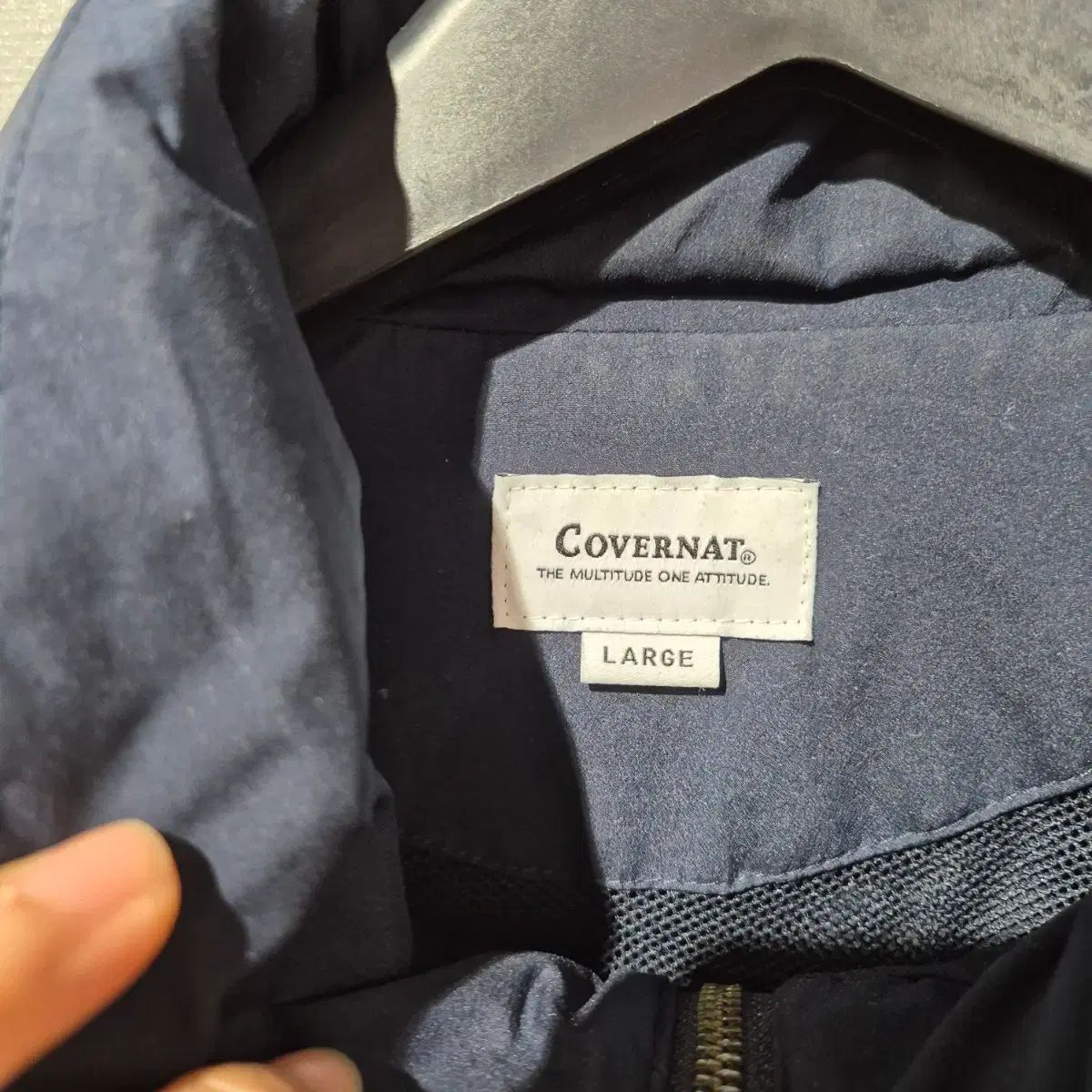 COVERNAT バイカラー ウィンドブレーカー ネイビー-最大70％オフ通販