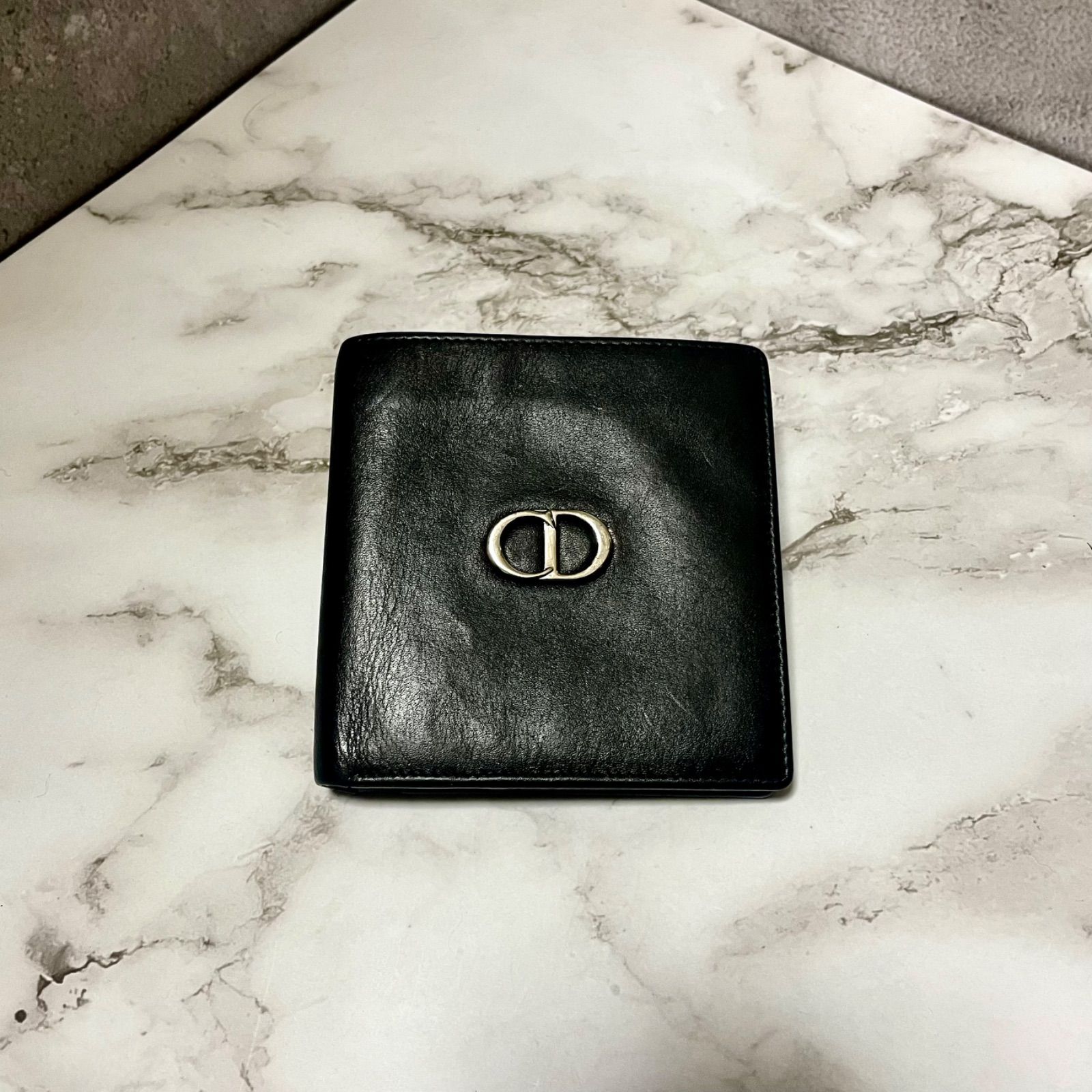 Christian Dior レザー 二つ折り財布