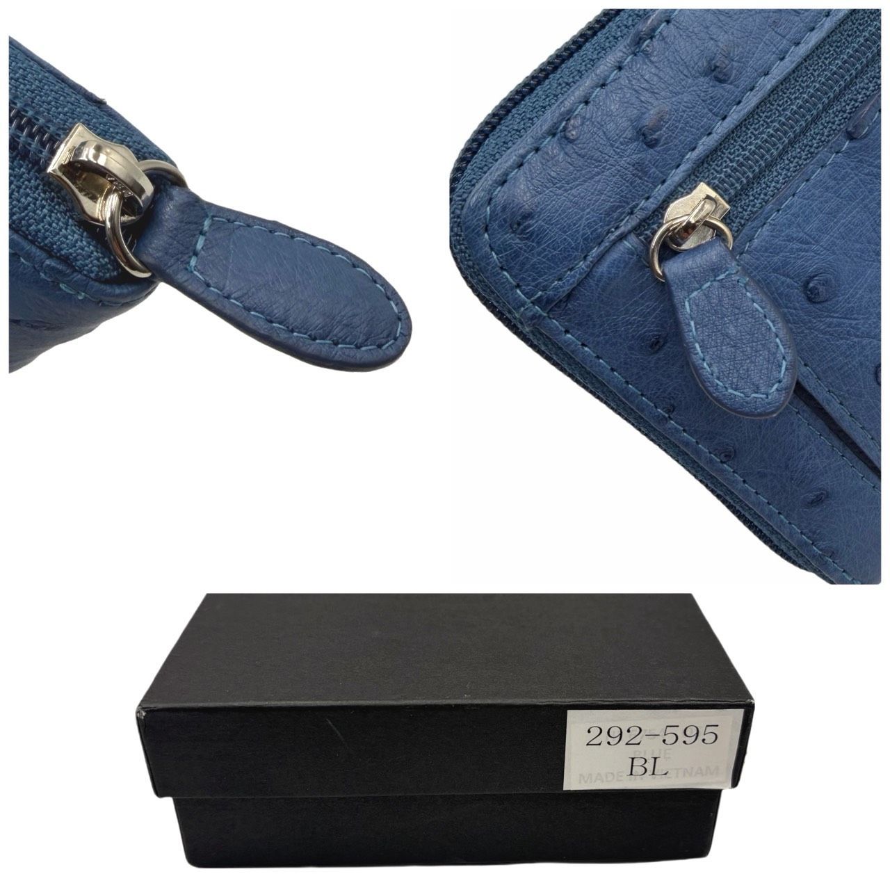 新品✤未使用【OSTRICH／オーストリッチ】長財布 ラウンドジップ 