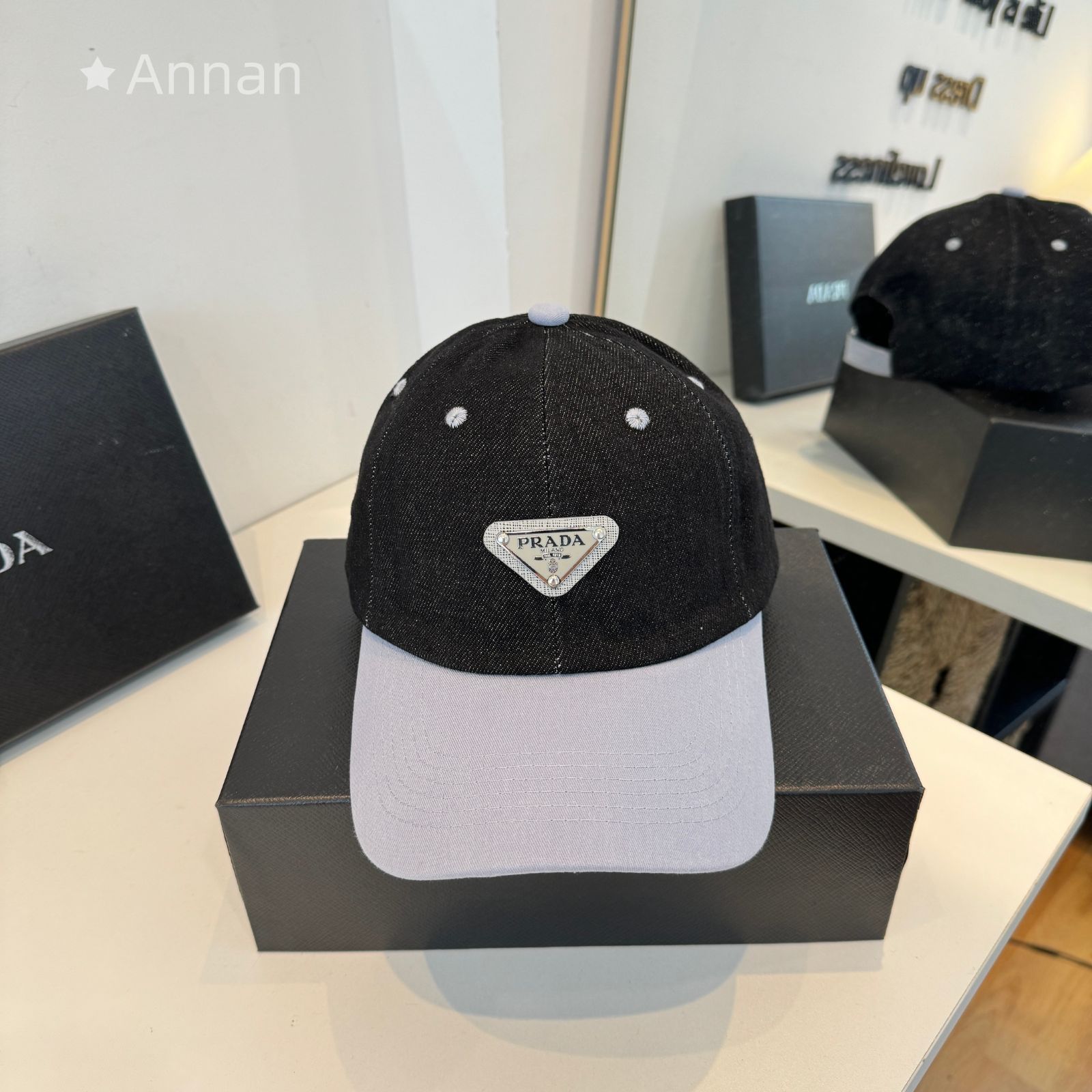 破格 可愛 美新品 PRADA プラダ キャップ 帽子 メンズ レディース ユニセックス