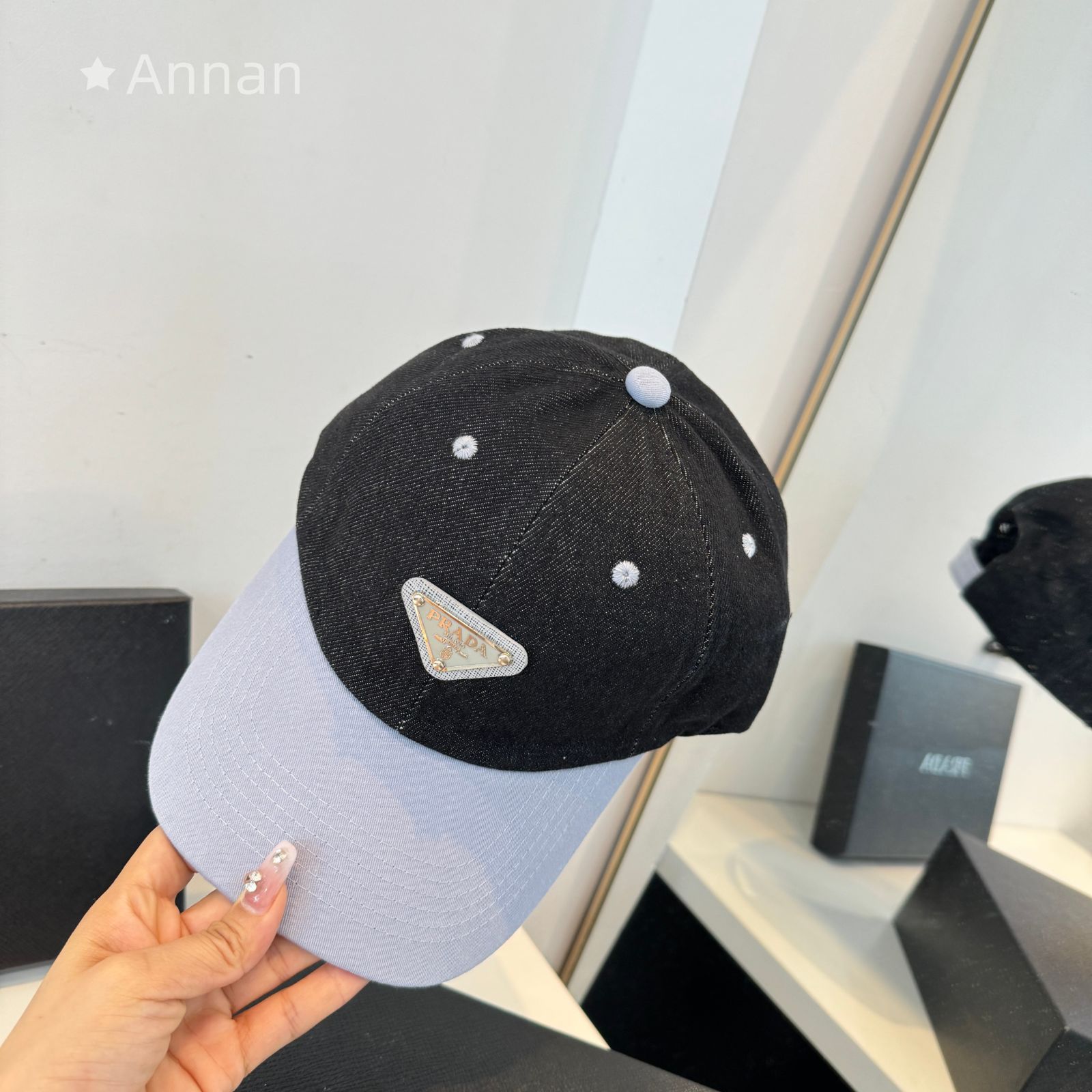 破格 可愛 美新品 PRADA プラダ キャップ 帽子 メンズ レディース ユニセックス