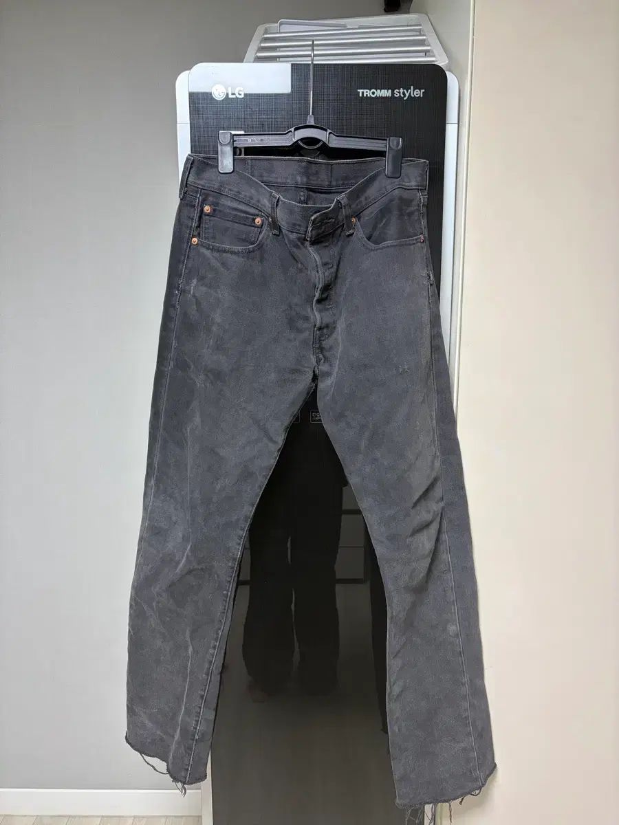 リーバイス 501 カットオフ グレー ジーン W32 L34