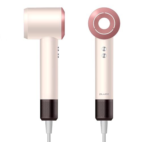☆新品☆【新設計の中空構造】PLUZZ ドライヤー【10億マイナスイオン搭載】大風量ヘアドライヤー 15s速乾 軽量 静音 恒温ヘアケア 髪質改善 静電気抑制 NTC温度センサー 4段階温度調節 高速モーター(12万回転) ノズルとエアブラシ be55d530