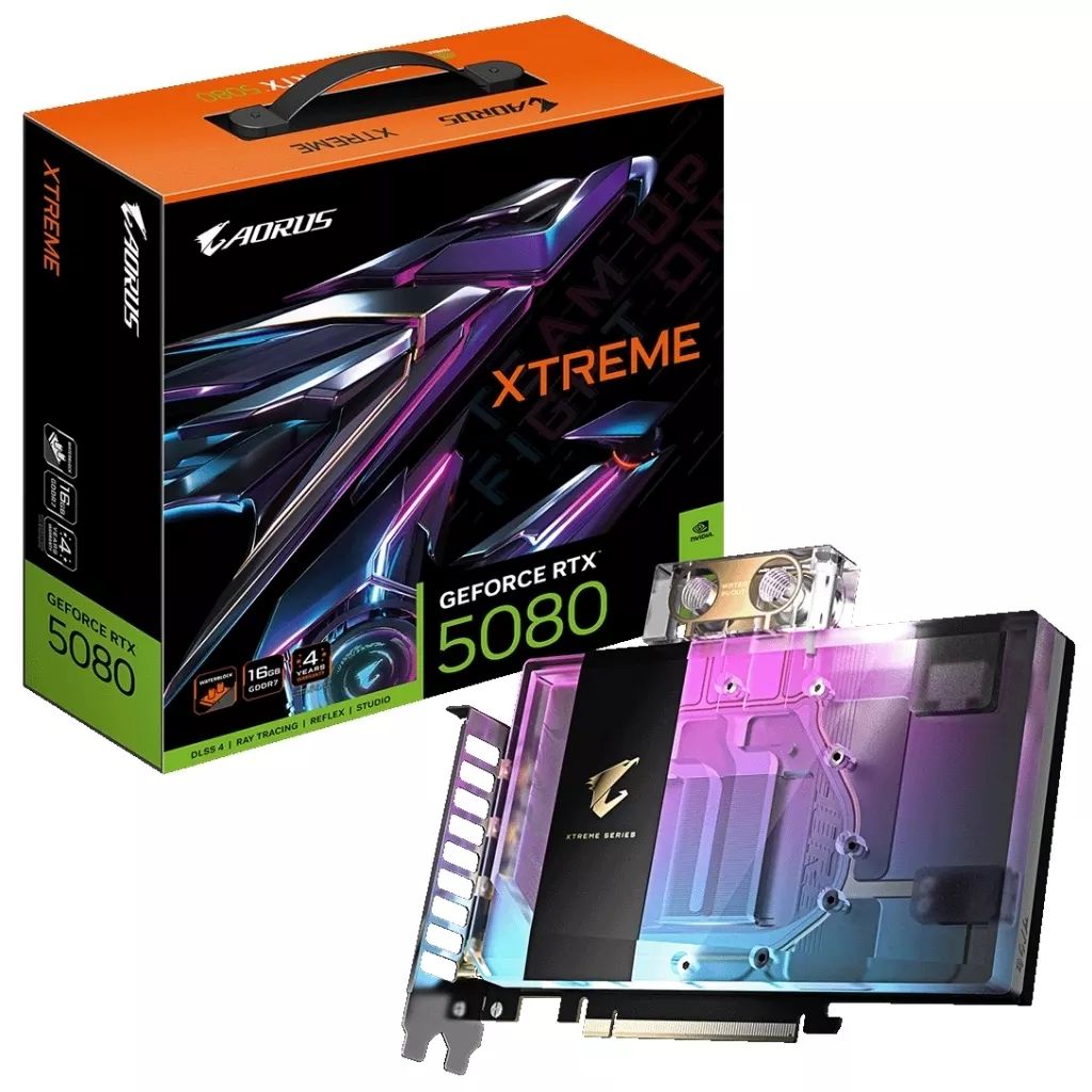 【中古】グラフィックボード 【当社14日返金保証】グラフィックボード AORUS GeForce RTX 5080 XTREME WATERFORCE WB 16G [GV-N5080AORUSX WB-16GD](メーカー整備品)