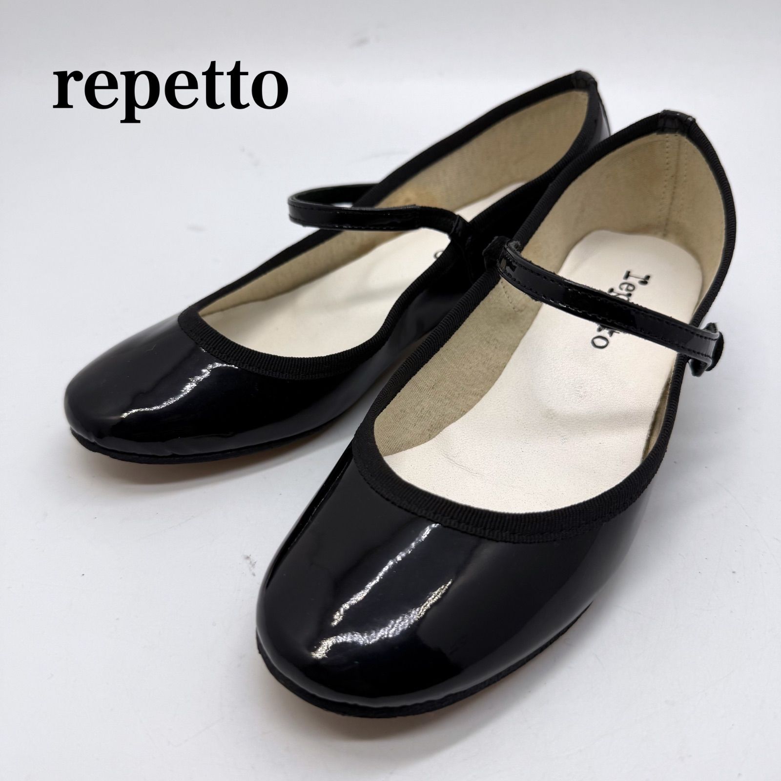 Repetto ROSE Mary Janes pumps shoes EU37 23.5cm レペット エナメル ローズマリージェーン ストラップパンプス 名作 美品 定番