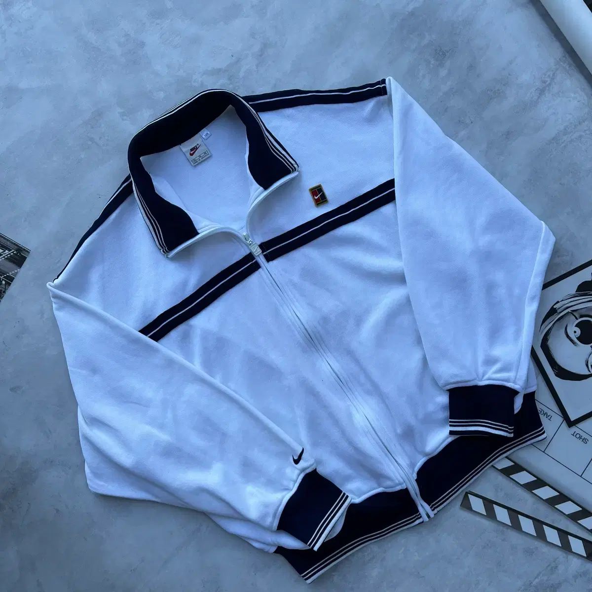 90's NIKE シルバーTAG トラック ジャケット