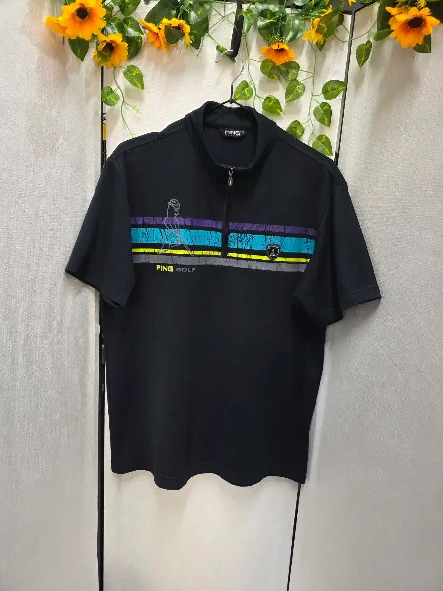 ピンゴルフ ハーフジップ Tシャツ