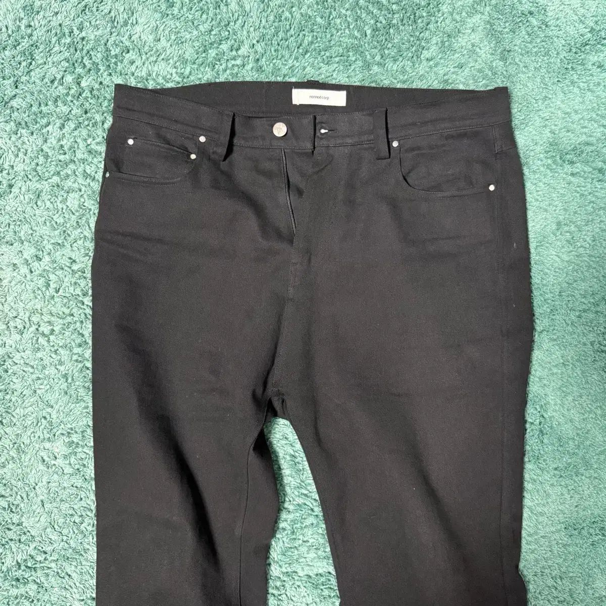ノンノッド フレア パンツ ブラック 3