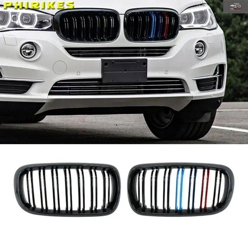 BMW 2015-2018 X5M F85 X6M F86 14-18 X5 F15 X6 F16 51117294485 51712334710 2個 カーボンファイバー フロントバンパーグリル レーシング