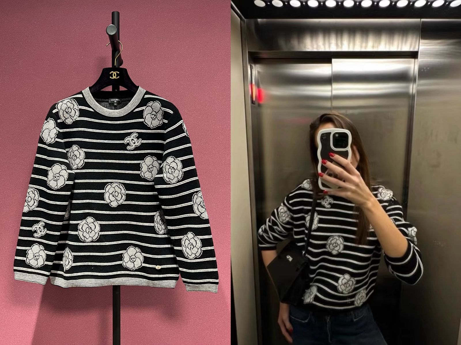 CHANEL 23K P76027K10968 SWEATER シャネルセーター 34 正規品