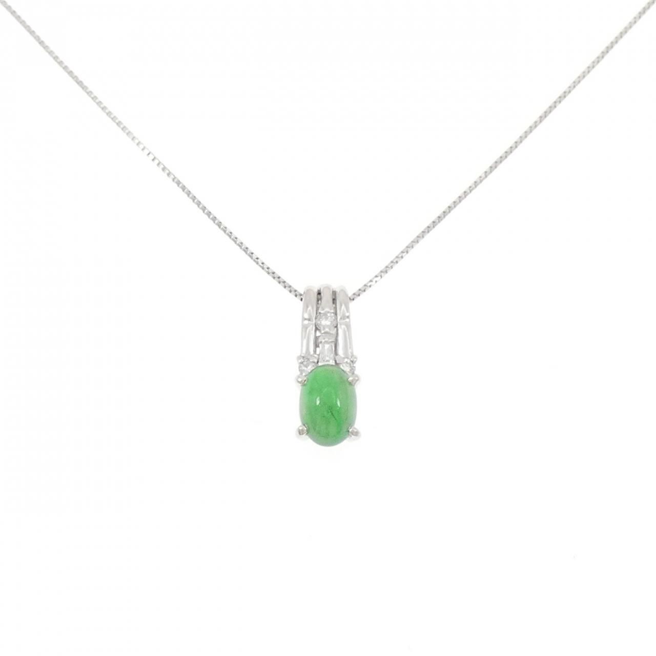 PT900/PT850 ヒスイ ネックレス 0.90CT