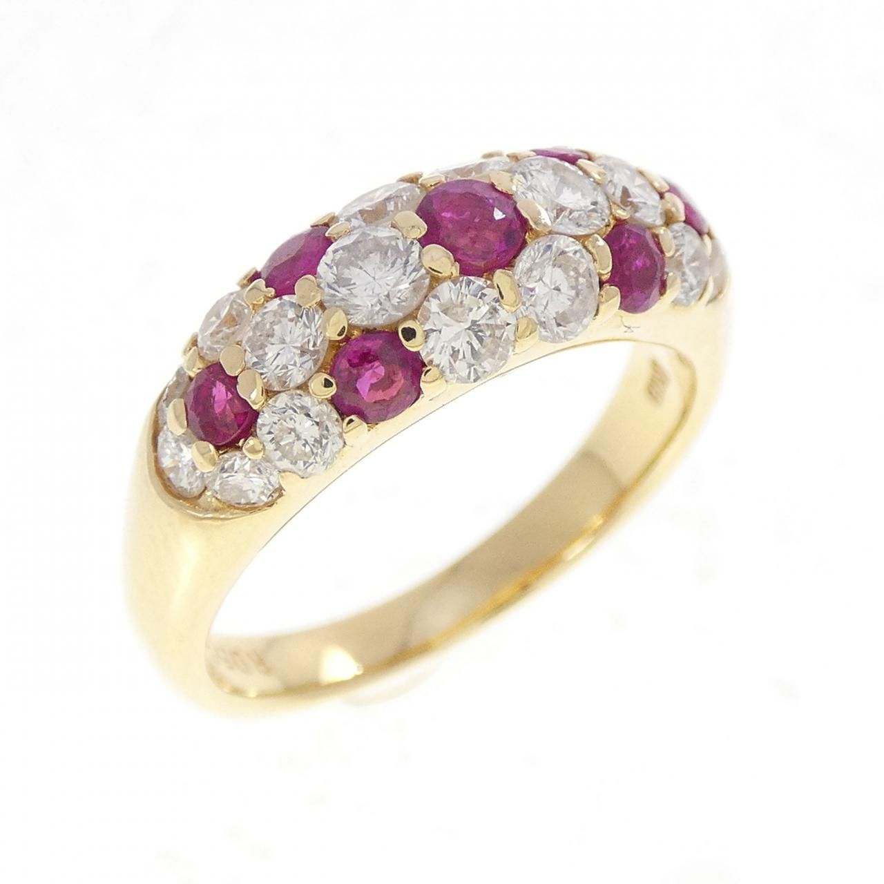 K18YG ルビー リング 0.56CT
