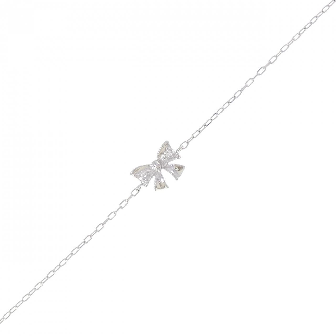 PT950/PT850 リボン ダイヤモンド ブレスレット 0.01CT