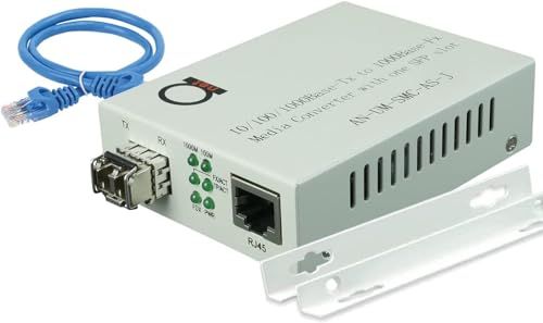 光メディアコンバータ（850nm、マルチモード） LC SFPポート 最長550m LC UTP Cat5e Cat6 10/100/1000対応 RJ-45ポート ギガビット＆高速Ethernetスピードの自動検知 ジャンボフレーム Jum 8bc96304