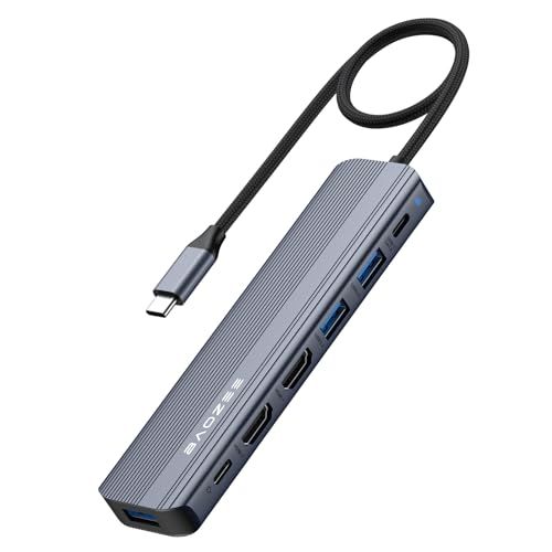 7-in-1 USB-C ドッキングステーション 双 HDMI 4K@60Hz USB ハブ USB3.0×4 PD100W マルチディスプレイ対応 MacBook Pro/iPad Pro/Windows PC 対応 データ転送 5Gbps 37925f9d