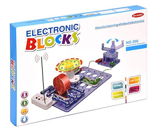 電子回路を作ろう！ ELECTRONIC BLOCK　電気や電子回路を楽しく学ぶ知育玩具 小学生 理科 電気 実験 日本語学習ガイド付き (300)kk 2153e8ae
