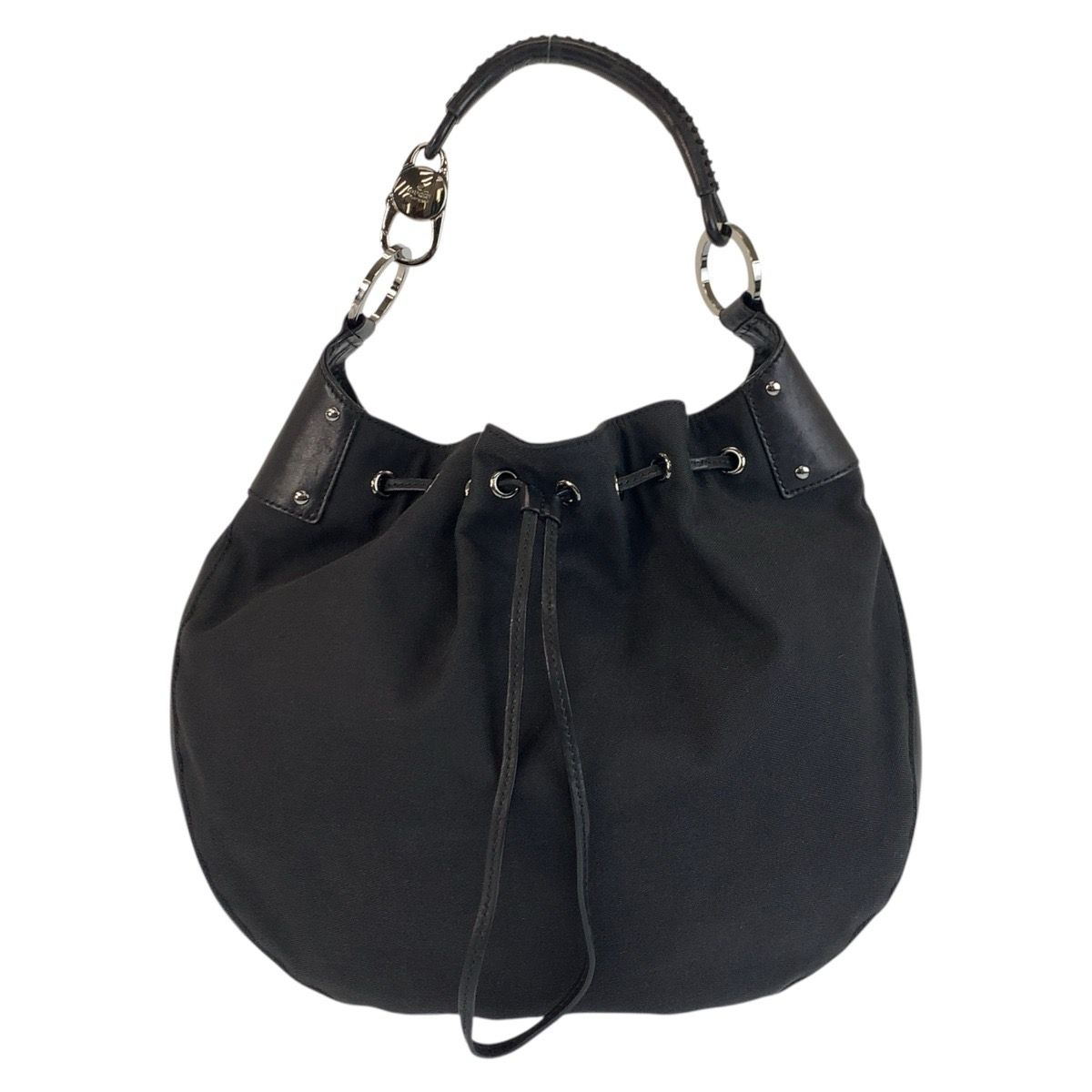 GUCCI グッチ＊ブラックサテン　シリンダーバッグ　黒　美品 brandshop-cantabile_21-0263