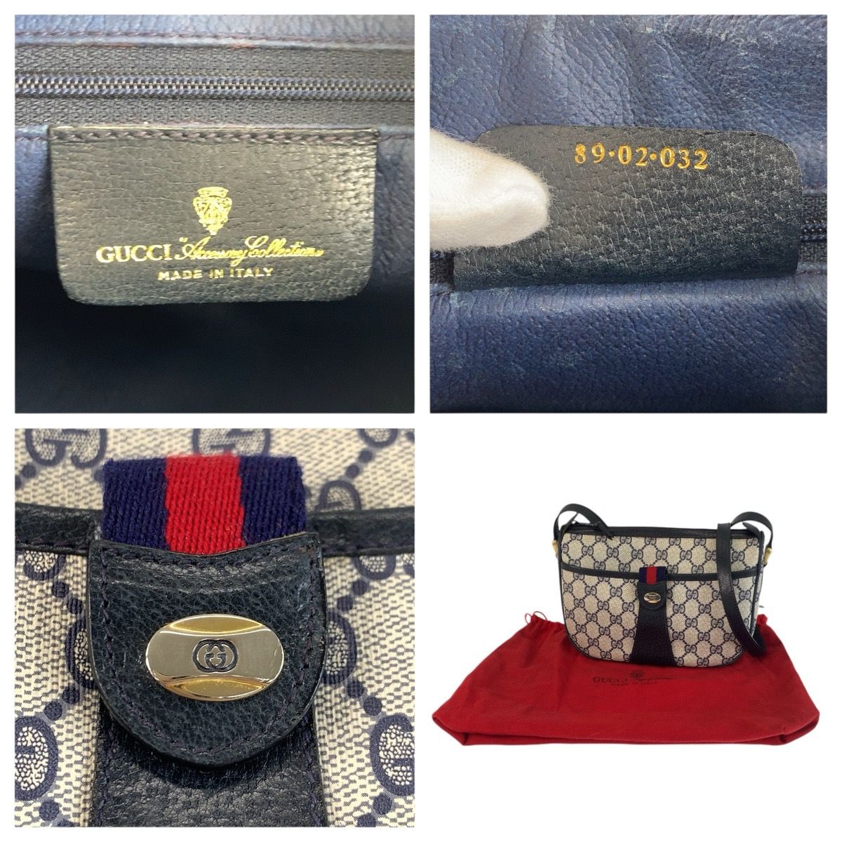 美品 GUCCI グッチ ヴィンテージ シェリーライン GGスプリーム