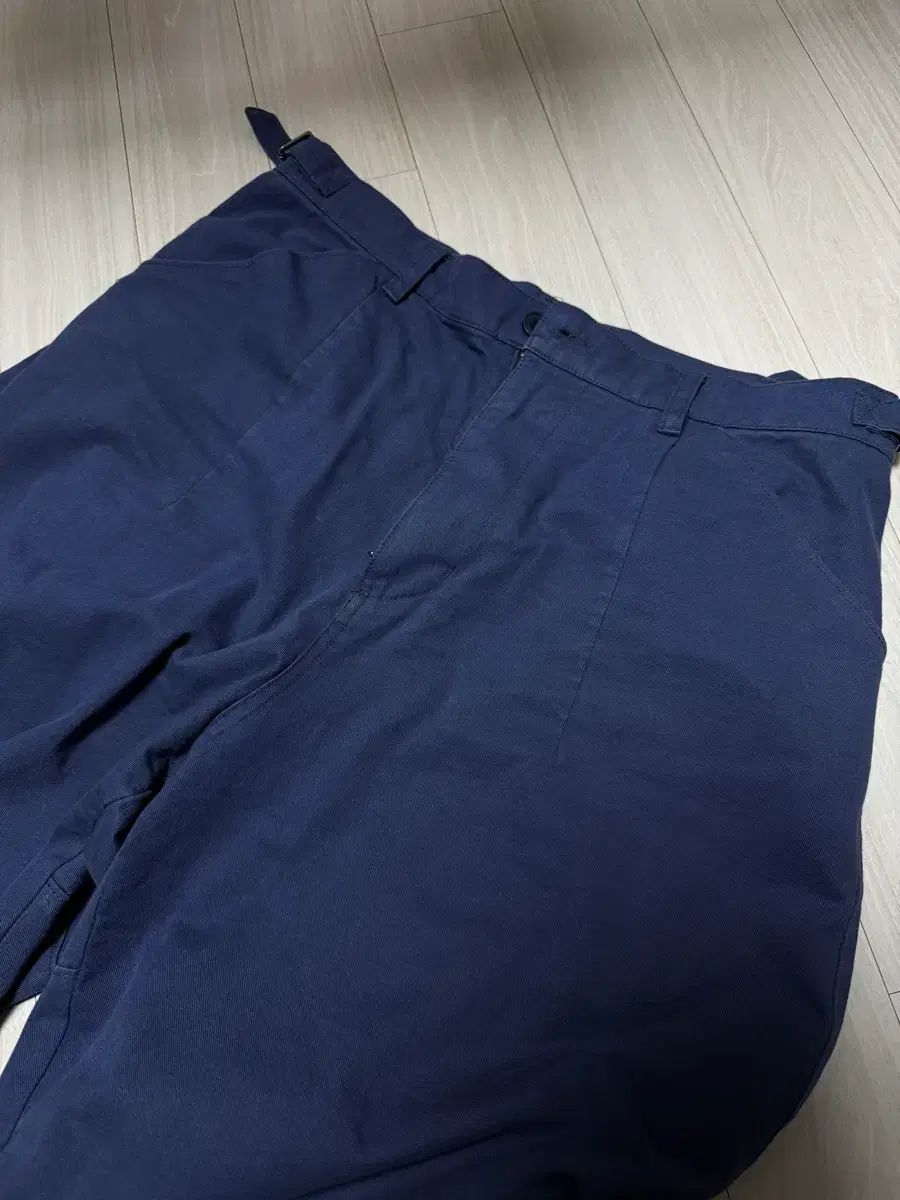Hatchingroom カーゴ チノパンツ フレンチ ブルー L