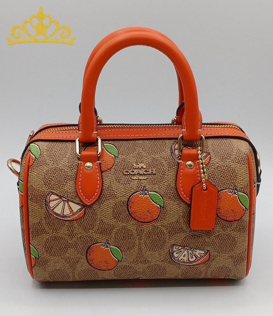 COACH シグネチャー フルーツ プリント ミニ ローアン 2WAY ハンドバッグ レディース コーチ