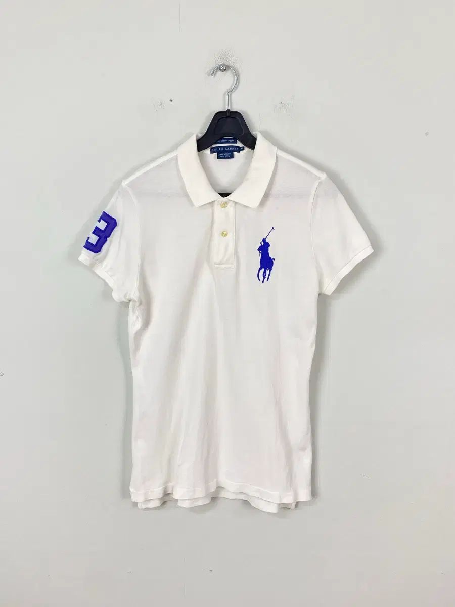 ポロラルフローレン スキニー ビックポニー 白 カラーTシャツ M