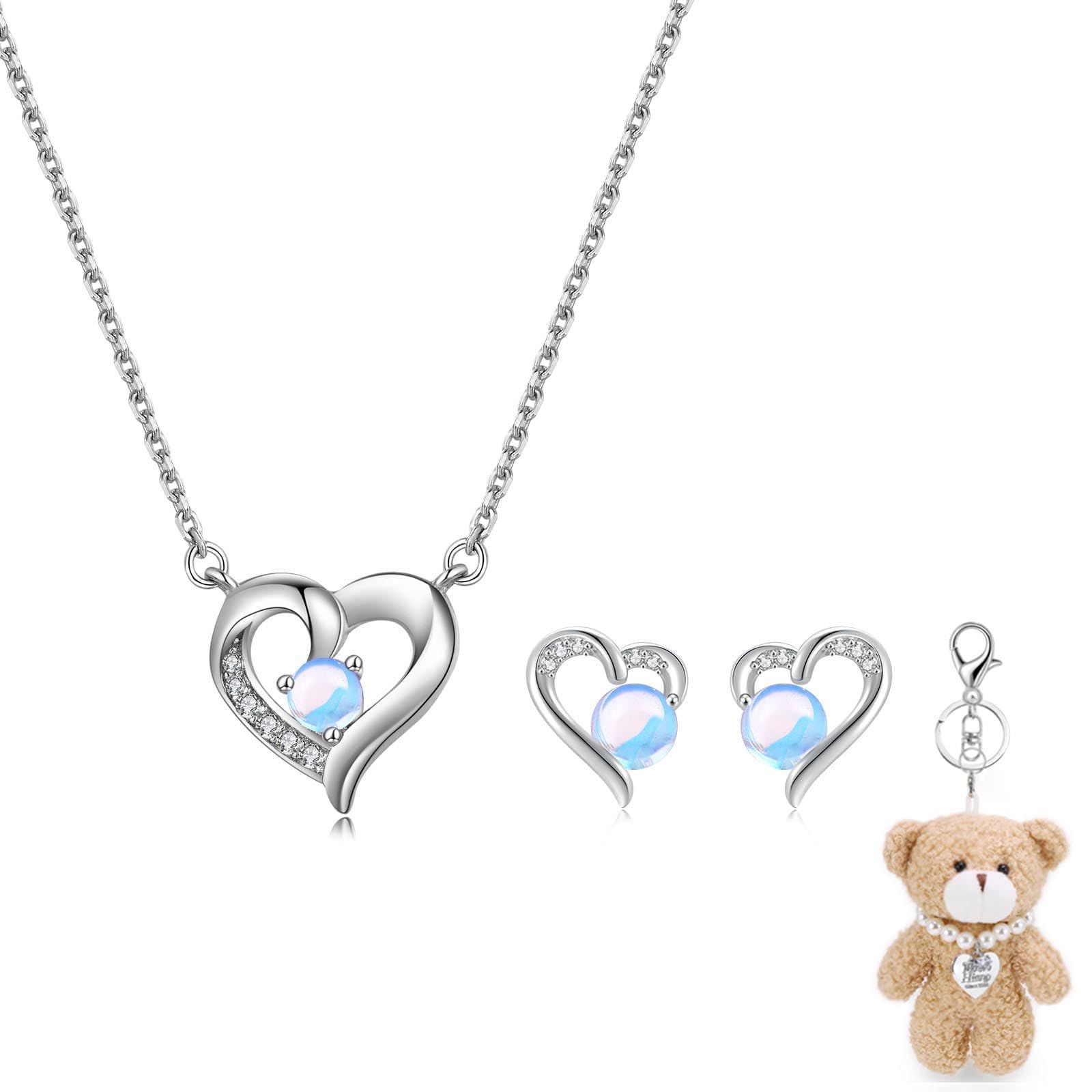 【数量限定】ハート ペンダント 金属アレルギー対応ネックレス 5月?生石 シルバー925 結婚記念日 誕生日 ブランド 母の日 人気 プレゼント レディース 母の日 ネックレス ギフト エメラルド アクセサリー（セットで選べます）