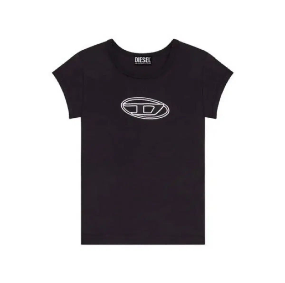 DIESEL T-안지 ピーカブー ロゴ Tシャツ ブラック