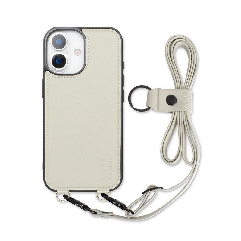 【新品】 【 NANO universe 正規品 】 iPhone 17 対応 ケース ショルダー「 MagSafe対応 ロングストラップ付きケース 」 アイフォン17用 iPhone17用 ナノユニバース マグセーフ対応 ブランド スマホケース (グレー)