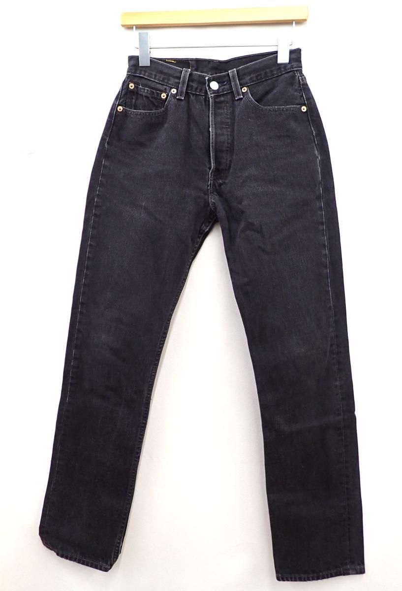 ★6848☆Levi's リーバイス 501 90s USA製 ブラック デニムパンツ 6501-0660 刻印553　W28L32