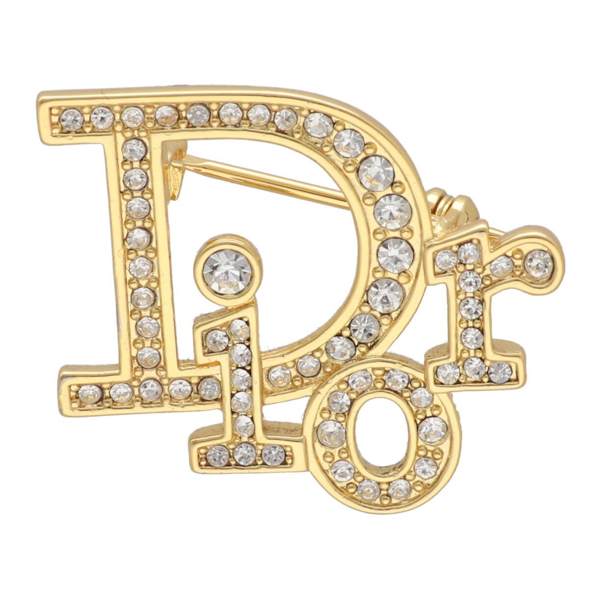 Dior ディオール　CDロゴ ストーン ブローチ ゴールド A-9220 ディオール Dior Dio(r)evolution V0454DVOCY_D301 ブローチ メタル