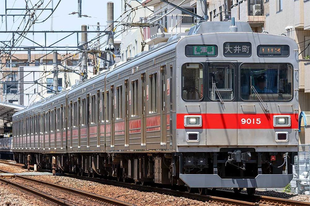 東急電鉄9000系（大井町線 赤帯復刻編成 車番選択式）5両編成セット（動力付き） 【グリーンマックス・50821】 「鉄道模型 Nゲージ グリーンマックス」