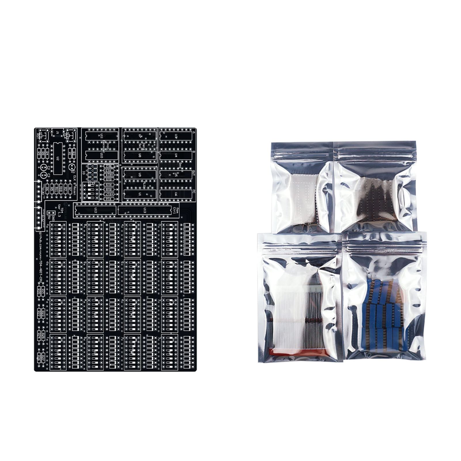 CPU DIY キット TD4 シンプルな 4 ビット CPU を自分で作る オープン ソース ソフトウェアとハ​​ードウェア (PCB とすべてのコンポーネントを含む) (PCB and Components)