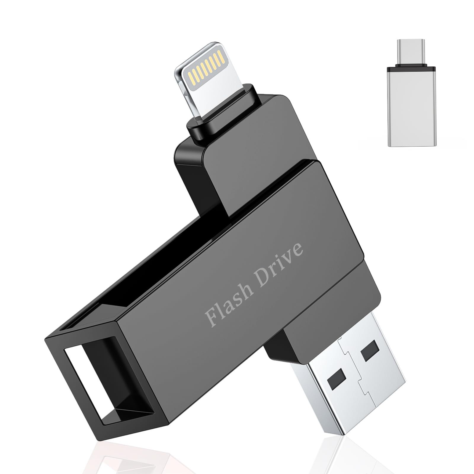 Vackiit「2026正規MFi認証品」iPhone用 usbメモリ512GB phone 写真データ保存 usb iphone対応 高速 USB 3.0 phone用外付けメモリiPhone/iPad/iPod/Win/Mac兼用 タイプc us ...