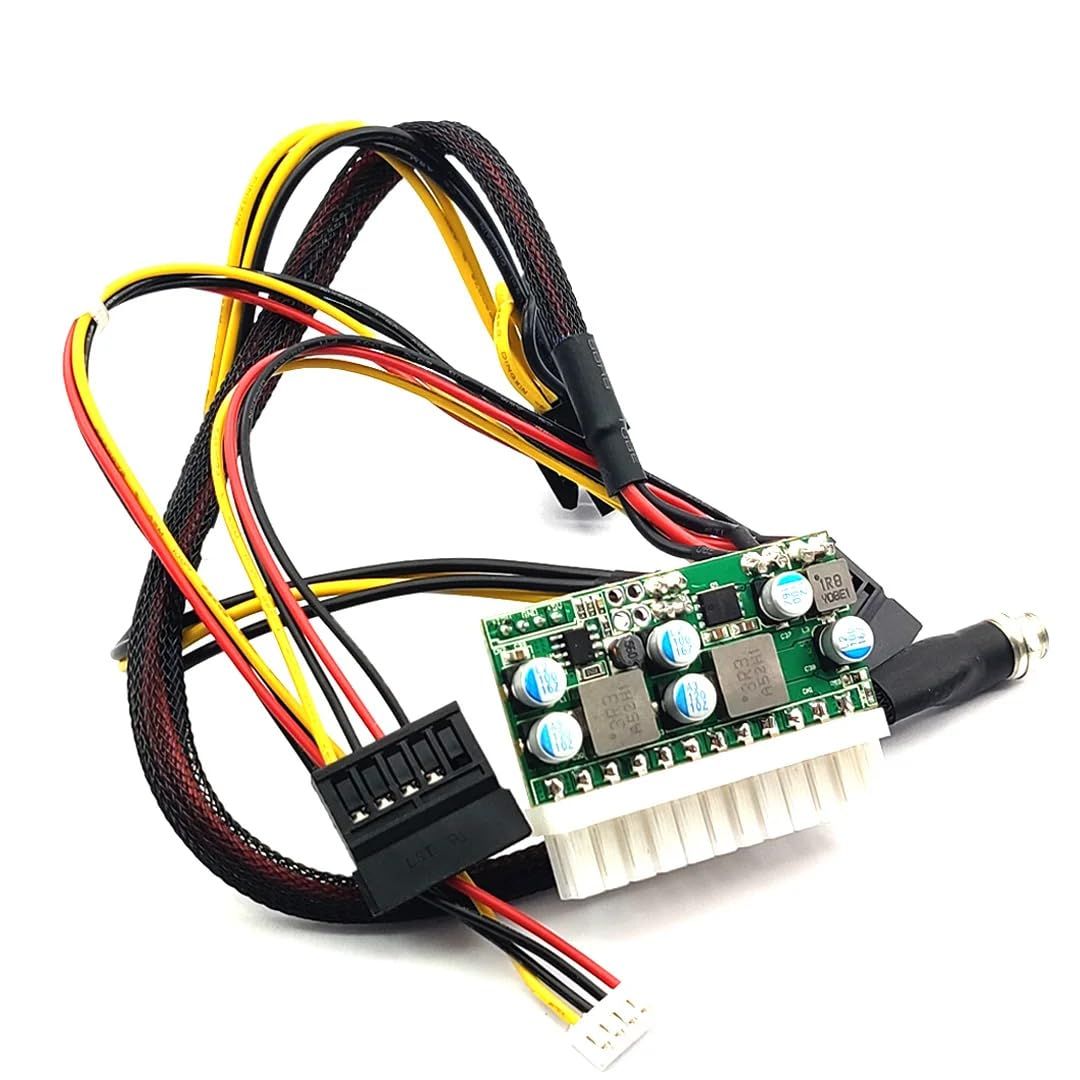 DC-ATX-300W 12V インライン電源モジュール Pico PSU 300W 耐久性のあるボード コンピュータアクセサリ 高出力ツール 電源ユニット PSU ワット数 変換効率 80PLUS プラグイン 12Vレール SATA ペリフェラル ...
