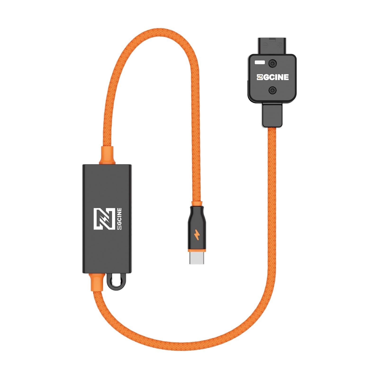 ZGCINE DT-PD 20インチ D-Tap to USB-C PD双方向充電ケーブル | 65W 高速充電 Vマウントバッテリー ミラーレスカメラ 携帯電話用 | 180°回転可能なDタップ ナイロン編組 - 長さ-50cm