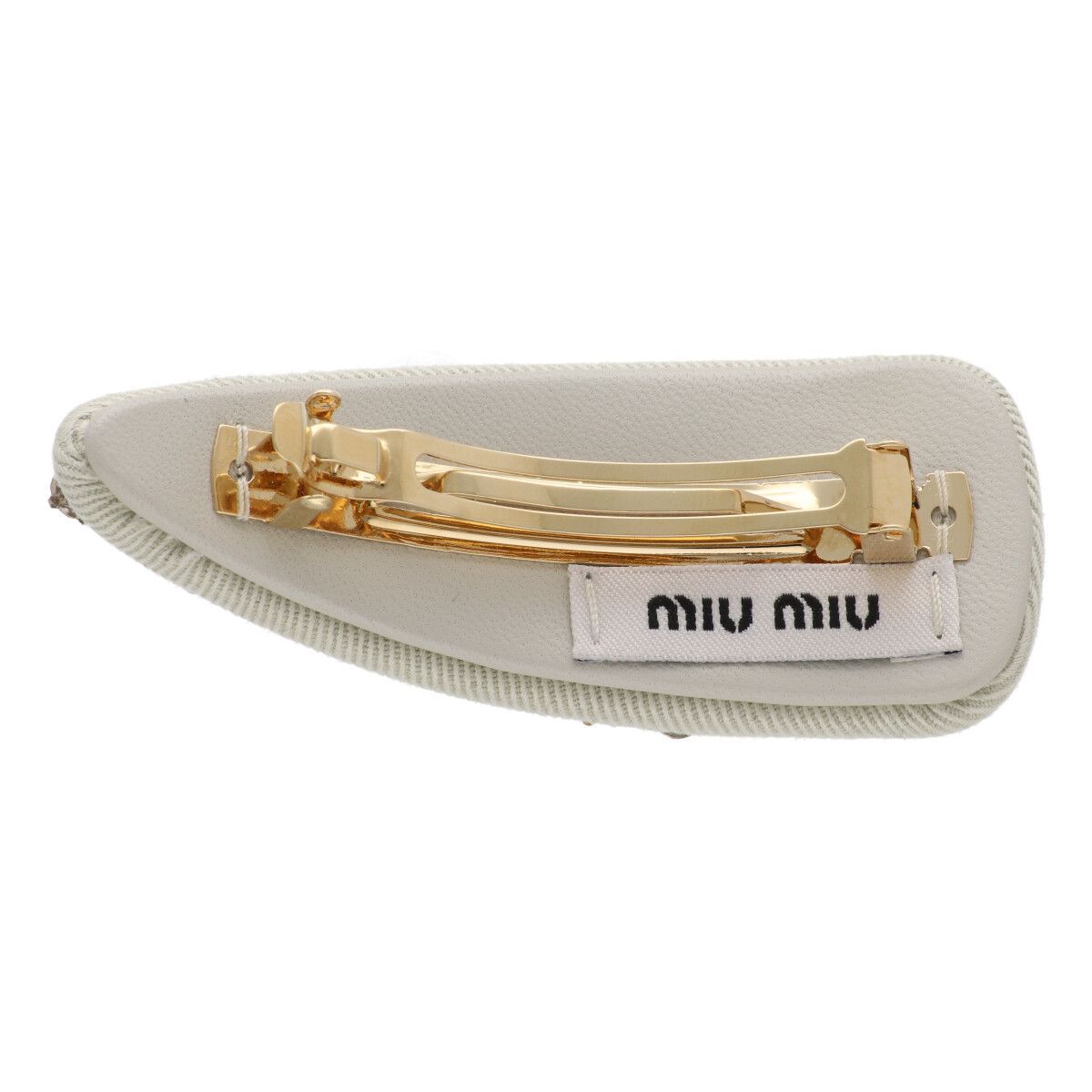 中古】 MIU MIU ミュウミュウ ヘアピン ヘアクリップ ビーズ MIUMIU 