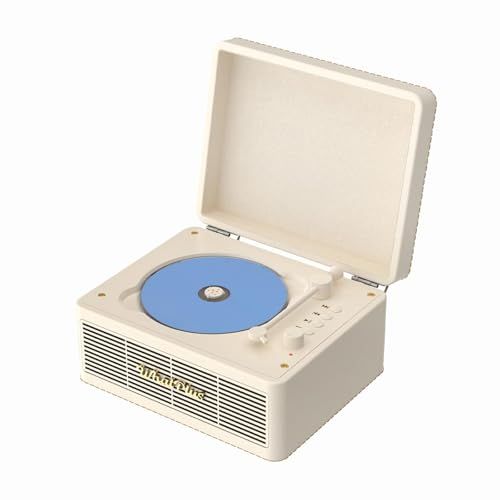 CDプレーヤー Bluetooth対応 スピーカー内蔵 2000mAhバッテリー搭載 デスクトップ用 イヤホン/AUX-IN/TFカード対応 ホワイトma 57aebed1