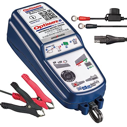 テックメイト(TecMATE)【公式】6V/12V兼用 OptiMATE充電器 オプティメイト5 12V3A 6V4A OE採用多数・超省エネ！バイク、車、ボート、ソーラー、RV車、産業用バッテリー用。鉛AGM・液式・EFB・スパイラルセル・ 2eaa6f56