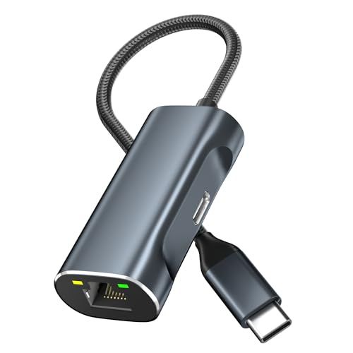☆新品☆1000Mbpsイーサネットアダプター GoogleTV搭載Chromecast用 USB C to Ethernetアダプター 100W充電ポート付き イーサネット→ USB Cアダプター Chromecast GoogleTV [ b5ec9281