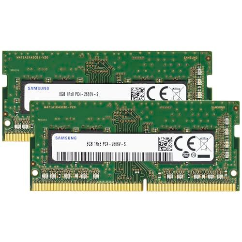 ☆新品☆Samsung 16GB (2x8GB) DDR4 2666MHz PC4-21300 (PC4-2666V) CL19 SODIMM 1Rx8 シングルランク 1.2V 260ピン ノートパソコン、ノートブックRAMメモリ 3ee1af04