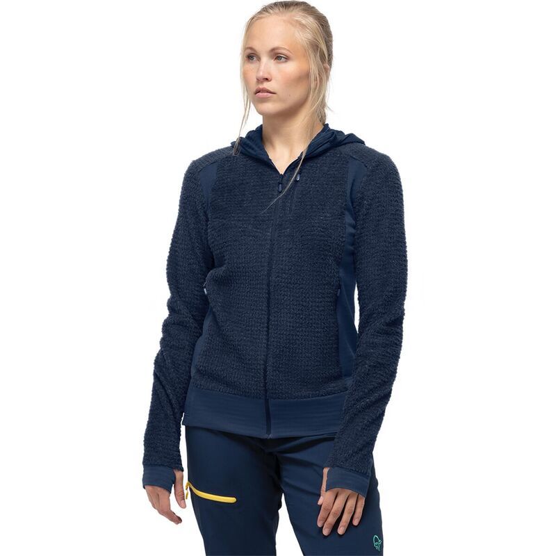 ノローナ レディース アウター ジャケット・ブルゾン フーデッドジャケット ジャケット Norrona Falketind Alpha120 Zip Hooded Jacket Womens Indigo Night インディゴ