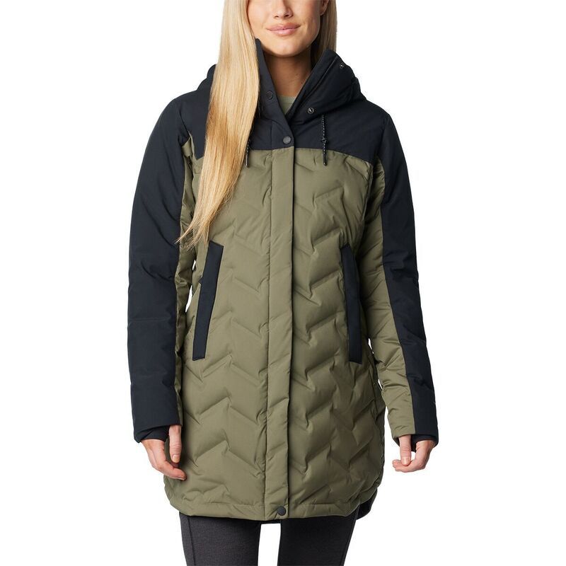 コロンビア レディース アウター ジャケット・ブルゾン ダウン ジャケット Columbia Mountain Croo III Mid Down Jacket Womens Stone GreenBlack ブラック