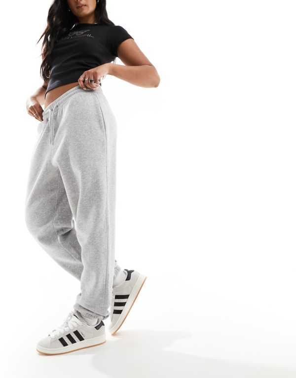 モンキ レディース ボトムス カジュアルパンツ パンツ スウェットパンツ Monki sweatpants with cuffed hem melange Gray melange グレー