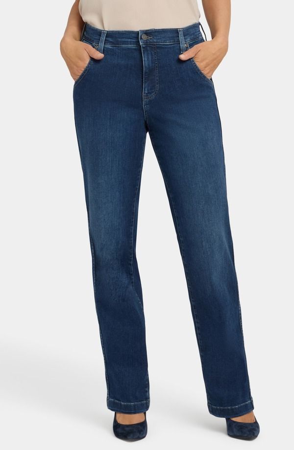 エヌワイディージェイ レディース ボトムス デニムパンツ ストレート ハイウエスト ジーンズ NYDJ Brooke High Waist Loose Straight Leg Jeans Louvre Sapphire サファイア 25,776円