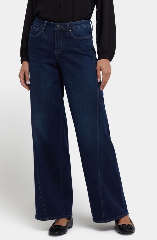 エヌワイディージェイ レディース ボトムス デニムパンツ ワイドレッグ ジーンズ NYDJ Teresa Contoured Seam Wide Leg Jeans Ink Skyline