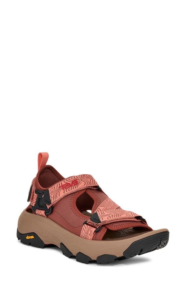テバ レディース シューズ ヒール サンダル Teva Grandview Max Sandal Mahogany Blooming Dahlia