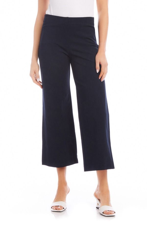 フィフティーントゥエンティ レディース ボトムス レギンス ワイドレッグ ハイウエスト パンツ FIFTEEN TWENTY High Waist Crop Wide Leg Pants Navy ネイビー