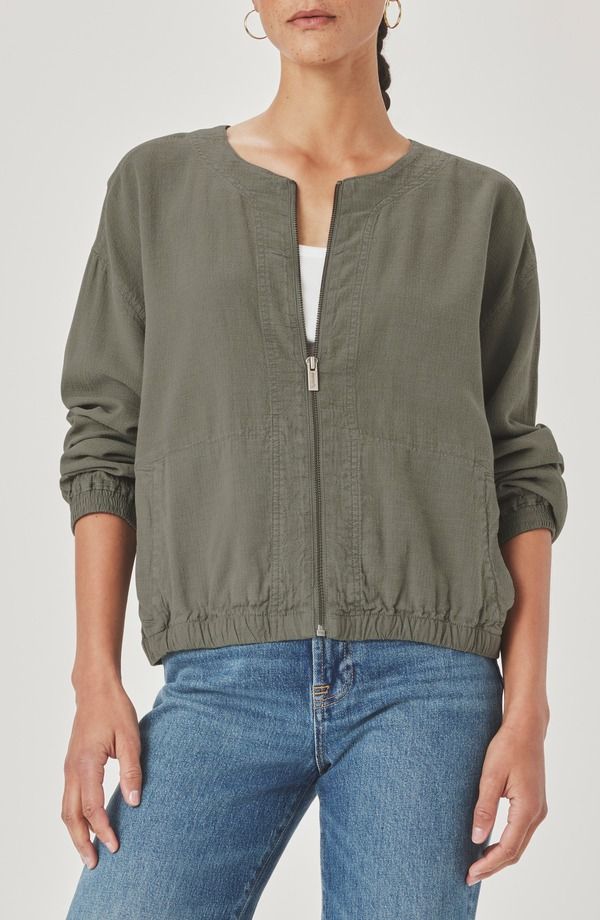 スプレンディット レディース アウター ジャケット・ブルゾン Splendid Clea Bomber Jacket Soft Green グリーン
